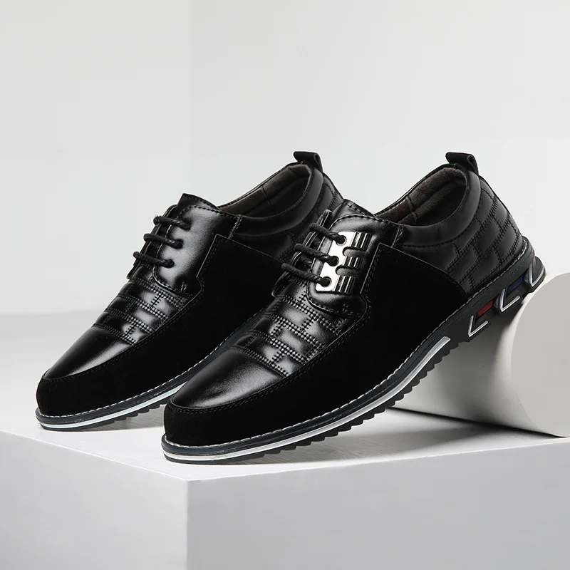 Dress Business Men's Leather Shoes Concise Flat Comfortable Men's Casual Lace-up Solid Color Round Head Shoes
Dress Business Men's Leather Shoes Concise Flat Comfortable Men's Casual Lace-up Solid Color Round Head Shoes