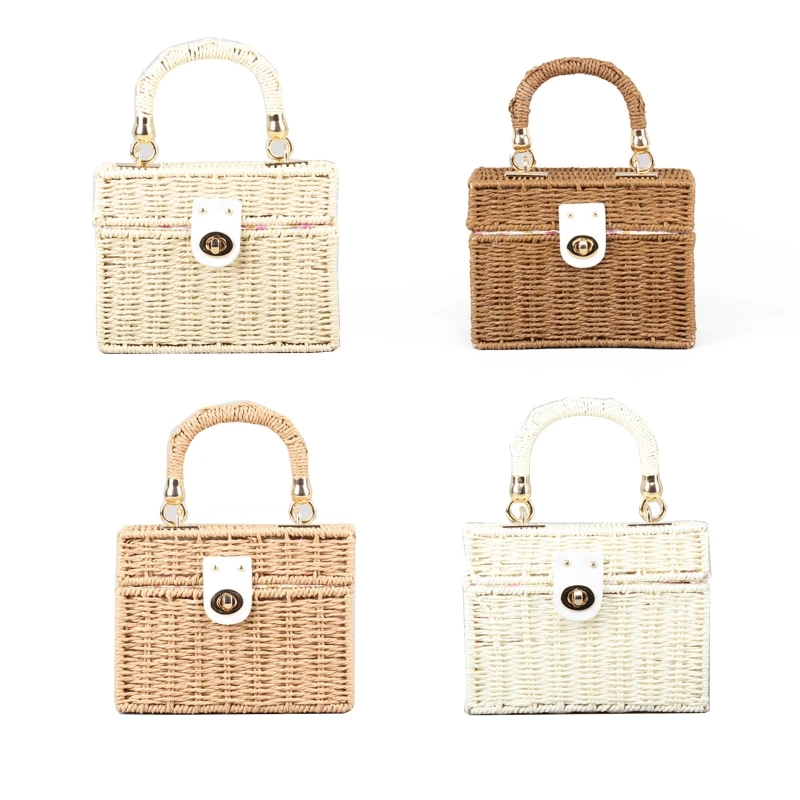 Fashion Woven Straw Shoulder Bag Square Box Bag Crossbody Bag for Beach Wedding
Fashion Woven Straw Shoulder Bag Square Box Bag Crossbody Bag for Beach Wedding