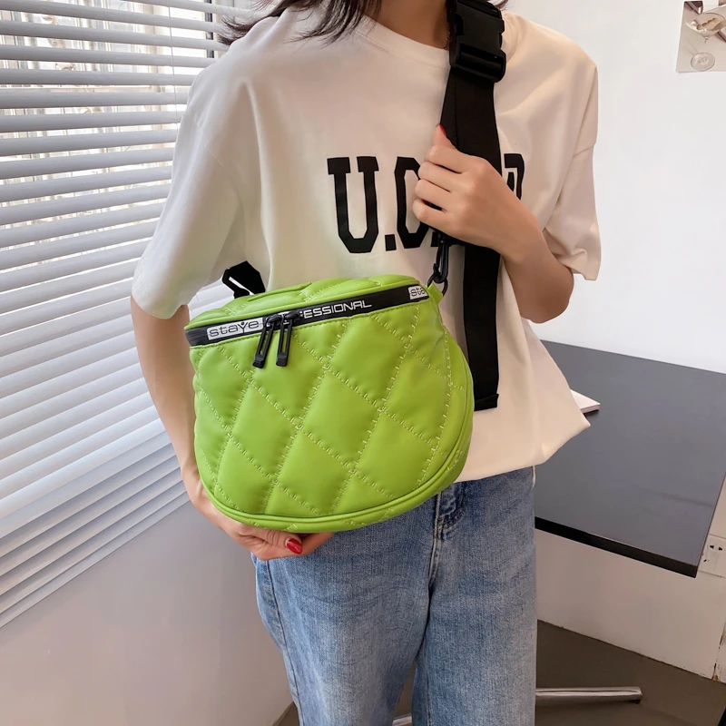 New Leather Shoulder Crossbody Bag Quilted Luxury Female Belt Bags Chest Pack Semicircle Saddle Waist Bag Casual Lady Fanny Pack
New Leather Shoulder Crossbody Bag Quilted Luxury Female Belt Bags Chest Pack Semicircle Saddle Waist Bag Casual Lady Fanny Pack