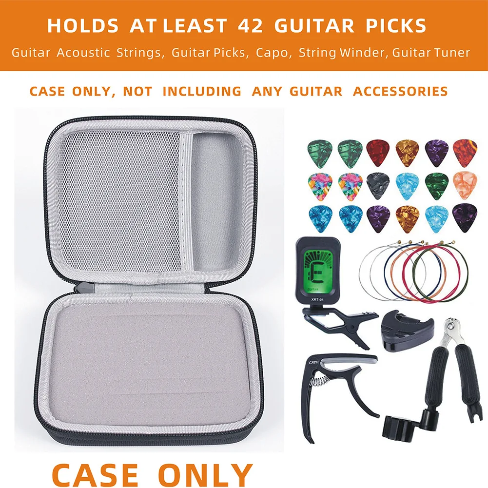 Guitar Plectrum Case Portable Guitar Pick Holder Zipper Leather Pick Storage Bag Tuner String Accessories
Guitar Plectrum Case Portable Guitar Pick Holder Zipper Leather Pick Storage Bag Tuner String Accessories