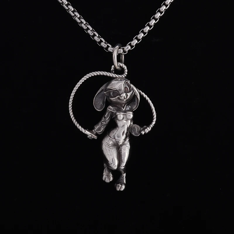 New Cute Skipping Rope Silver Rabbit Pendant Necklace Delicate Fashion Jewelry Gift for Men and Women
New Cute Skipping Rope Silver Rabbit Pendant Necklace Delicate Fashion Jewelry Gift for Men and Women