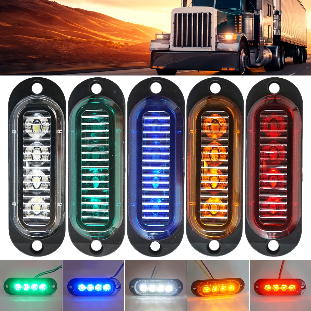 10pcs 4 LED Car LED Trailer Side Marker Light 12V-24V Indicator Light 90 LM Warning Lamp Rear Light Waterproof Auto Accessories
10pcs 4 LED Car LED Trailer Side Marker Light 12V-24V Indicator Light 90 LM Warning Lamp Rear Light Waterproof Auto Accessories
