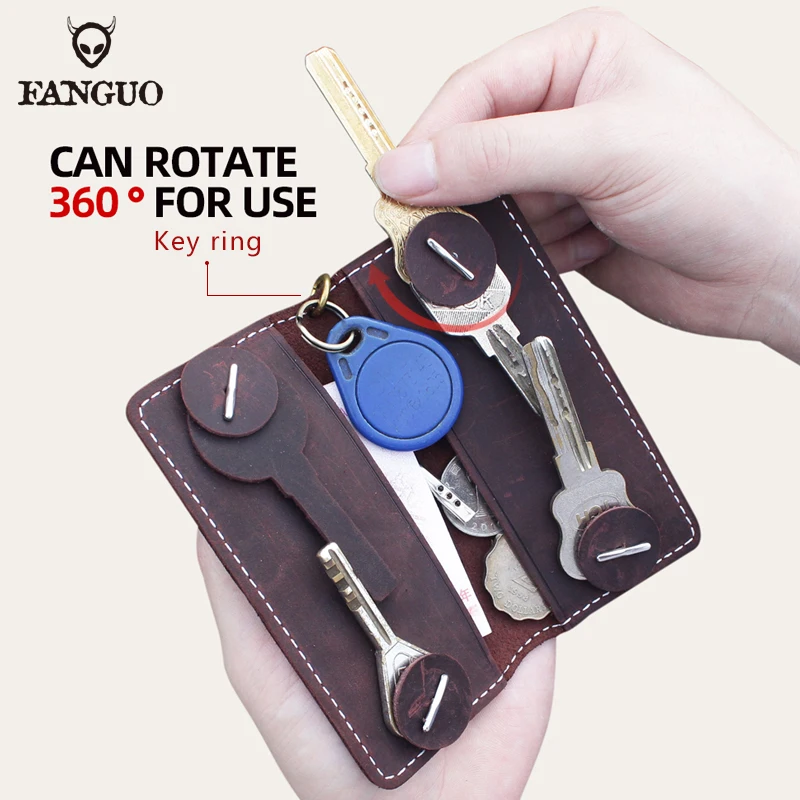 Genuine Cow Leather Key Holders Handmade Cowhide Housekeeper Key Wallet Money Organizer Keychain Pouch Keyring For Long Key
Genuine Cow Leather Key Holders Handmade Cowhide Housekeeper Key Wallet Money Organizer Keychain Pouch Keyring For Long Key