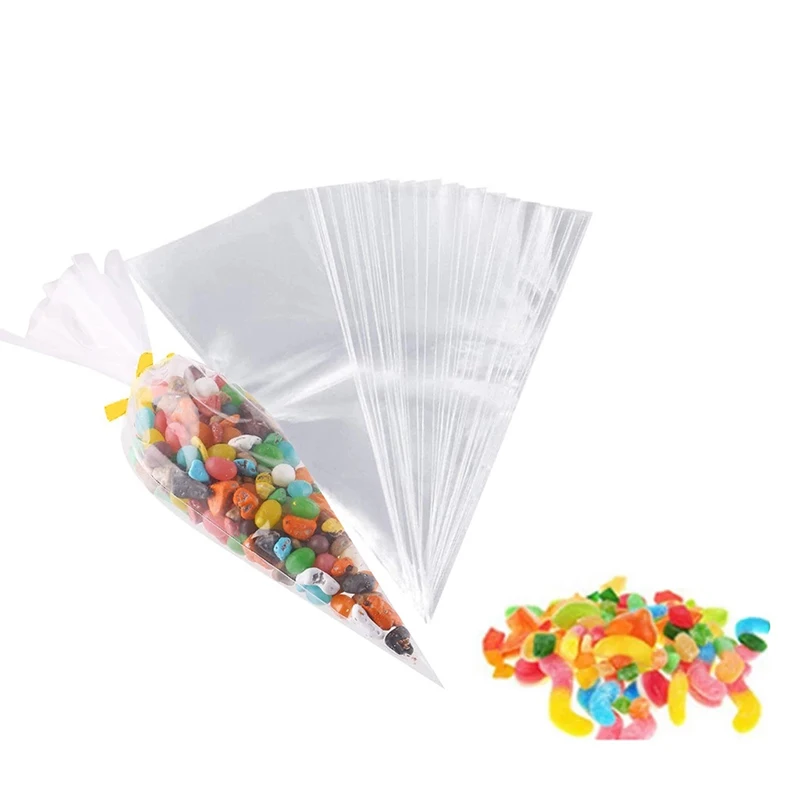 100Pcs 18*37cm Cone Sweet Chocolate Candy Packaging Bags Birthday Party Favor Gifts Wrapping Bags
100Pcs 18*37cm Cone Sweet Chocolate Candy Packaging Bags Birthday Party Favor Gifts Wrapping Bags