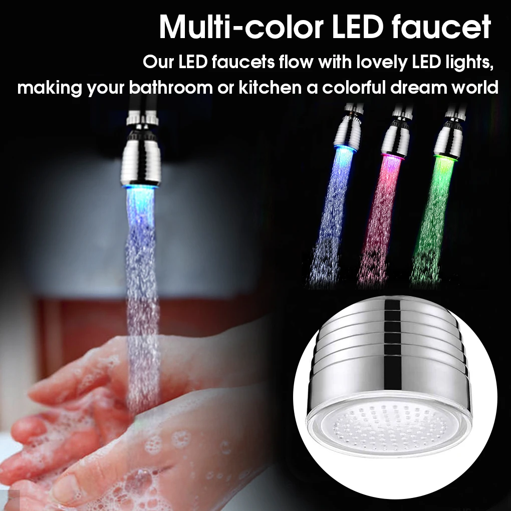 RGB/Multiple Colors LED Water Faucet Glow Faucet Nozzle Automatic Changing Water Tap Bathroom Kitchen Faucet Spouts Accessories
RGB/Multiple Colors LED Water Faucet Glow Faucet Nozzle Automatic Changing Water Tap Bathroom Kitchen Faucet Spouts Accessories