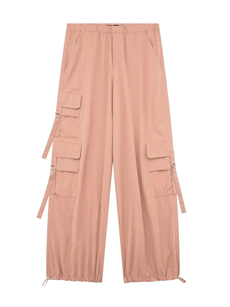 YENKYE 2023 Women Fashion Patch Pockets Nylon Parachute Pants Vintage Elastic Mid-Waist Female Jogger Casual Trousers Mujer
YENKYE 2023 Women Fashion Patch Pockets Nylon Parachute Pants Vintage Elastic Mid-Waist Female Jogger Casual Trousers Mujer