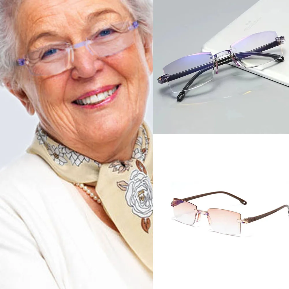2023 New Men Women Rimless Reading Glasses Anti Blue Light Bifocal Far Near Magnification Eyewear Presbyopic Glasses +100-400
2023 New Men Women Rimless Reading Glasses Anti Blue Light Bifocal Far Near Magnification Eyewear Presbyopic Glasses +100-400