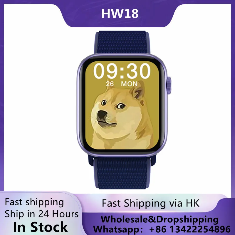 HW18 Smart Watch 2021 1.6inch Bluetooth Call Music Sleep Detector Heart Rate IP67 Waterproof Sports Smartwatch for Android IOS
HW18 Smart Watch 2021 1.6inch Bluetooth Call Music Sleep Detector Heart Rate IP67 Waterproof Sports Smartwatch for Android IOS