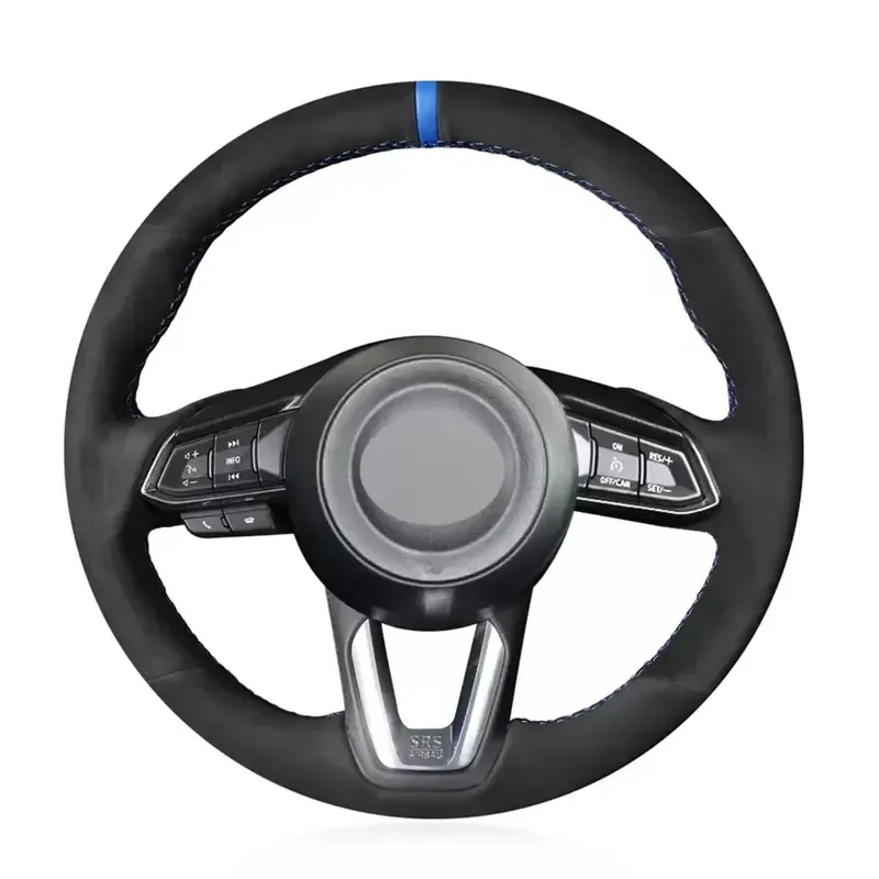 Cover Customized Black Suede Blue Marker No-slip Car Steering Wheel Cover for Mazda 3 6 Axela 2017-2018 Atenza CX-3 CX-5 CX-9
Cover Customized Black Suede Blue Marker No-slip Car Steering Wheel Cover for Mazda 3 6 Axela 2017-2018 Atenza CX-3 CX-5 CX-9