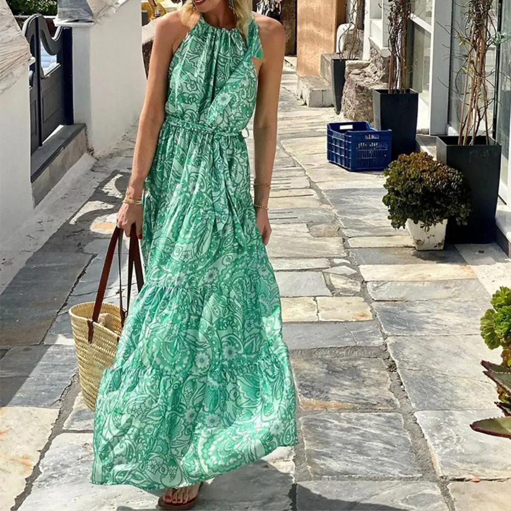 Summer Elegant Casual Women's Dresses For Women 2022 Long Dress Halter Tie Belt Breathable Bohemia Style Casual Dress for Dating
Summer Elegant Casual Women's Dresses For Women 2022 Long Dress Halter Tie Belt Breathable Bohemia Style Casual Dress for Dating