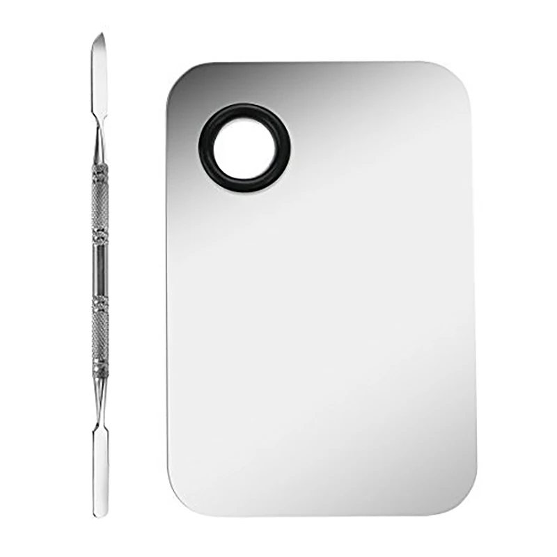 Professional Makeup Palette Tray Mixed Make Up Stainless Steel Liquid Foundation Palette Watercolor Art Makeup Tools
Professional Makeup Palette Tray Mixed Make Up Stainless Steel Liquid Foundation Palette Watercolor Art Makeup Tools