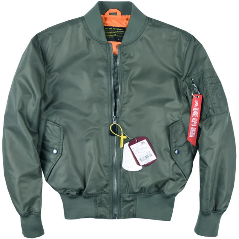 

Autumn Spring MA1 Bomber Jacket Men Thin Waterproof Pilot Baseball Coat Male Army Air Force Pocket Causal Jacket