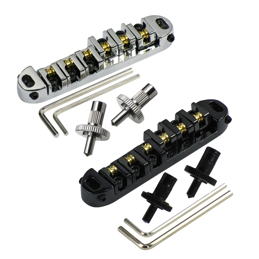 FLEOR Roller Saddle Tune-O-Matic Guitar Bridge with Thumbwheel Studs Bushings for LP Electric Guitar Parts
FLEOR Roller Saddle Tune-O-Matic Guitar Bridge with Thumbwheel Studs Bushings for LP Electric Guitar Parts