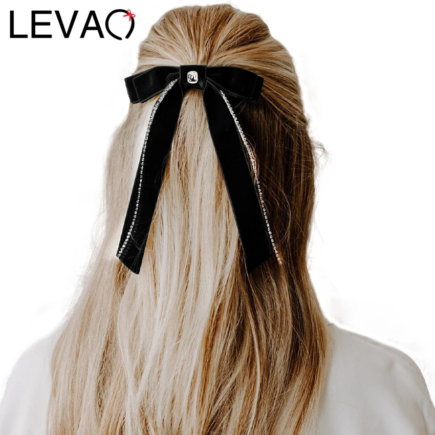 LEVAO Solid Color Butterfly Ribbon Hairpin Fashion Rhinestone Chain Headwear Ladies Broken Hair Side Buckle Alloy Duckbill Clip
LEVAO Solid Color Butterfly Ribbon Hairpin Fashion Rhinestone Chain Headwear Ladies Broken Hair Side Buckle Alloy Duckbill Clip