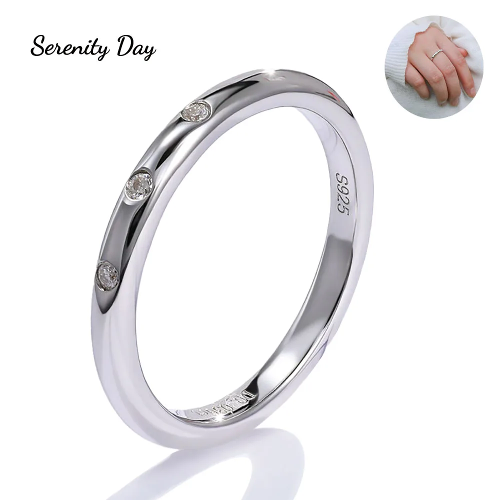 Serenty Day Real D Color 1.4mm*3P Full Moissanite Ring For Women Wedding Gift S925 Sterling Silver Plate Pt950 Band Fine Jewelry
Serenty Day Real D Color 1.4mm*3P Full Moissanite Ring For Women Wedding Gift S925 Sterling Silver Plate Pt950 Band Fine Jewelry