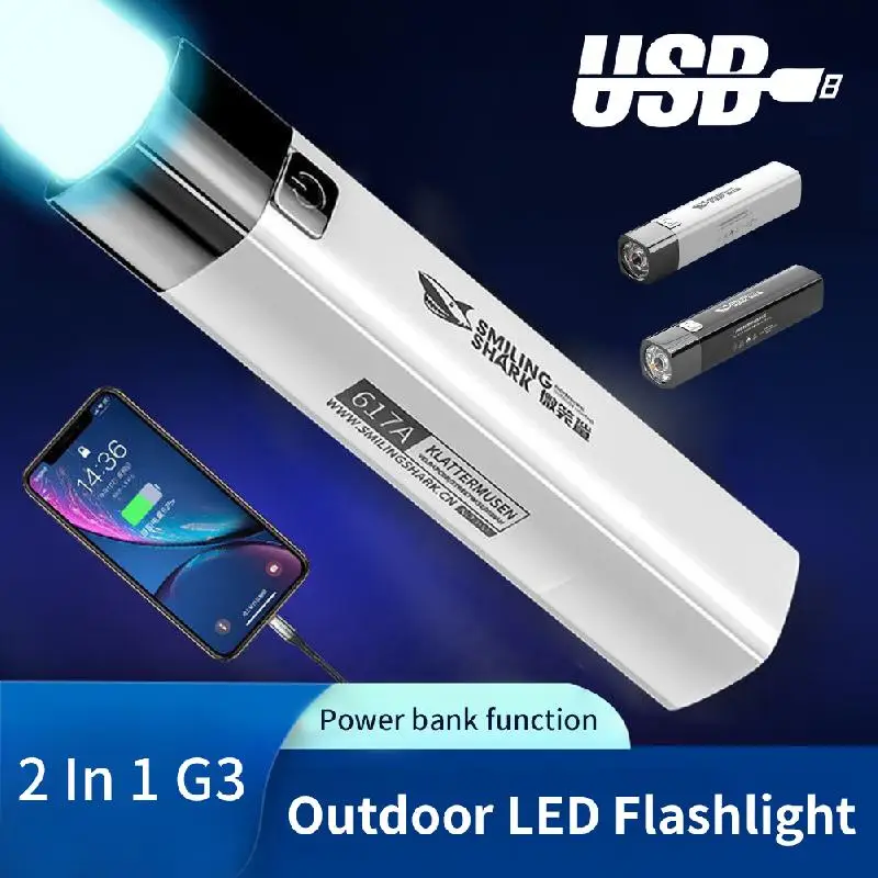 2 IN 1 Ultra Bright Tactical LED Powerful Flashlight Torch & Power Bank G3 Outdoor Portable Lighting Camping Emergency Lanterna
2 IN 1 Ultra Bright Tactical LED Powerful Flashlight Torch & Power Bank G3 Outdoor Portable Lighting Camping Emergency Lanterna