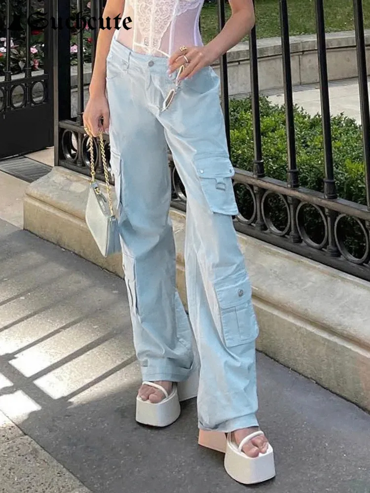 Брюки-карго с карманами, винтажные, с низкой посадкой 
Брюки-карго с карманами, винтажные, с низкой посадкой