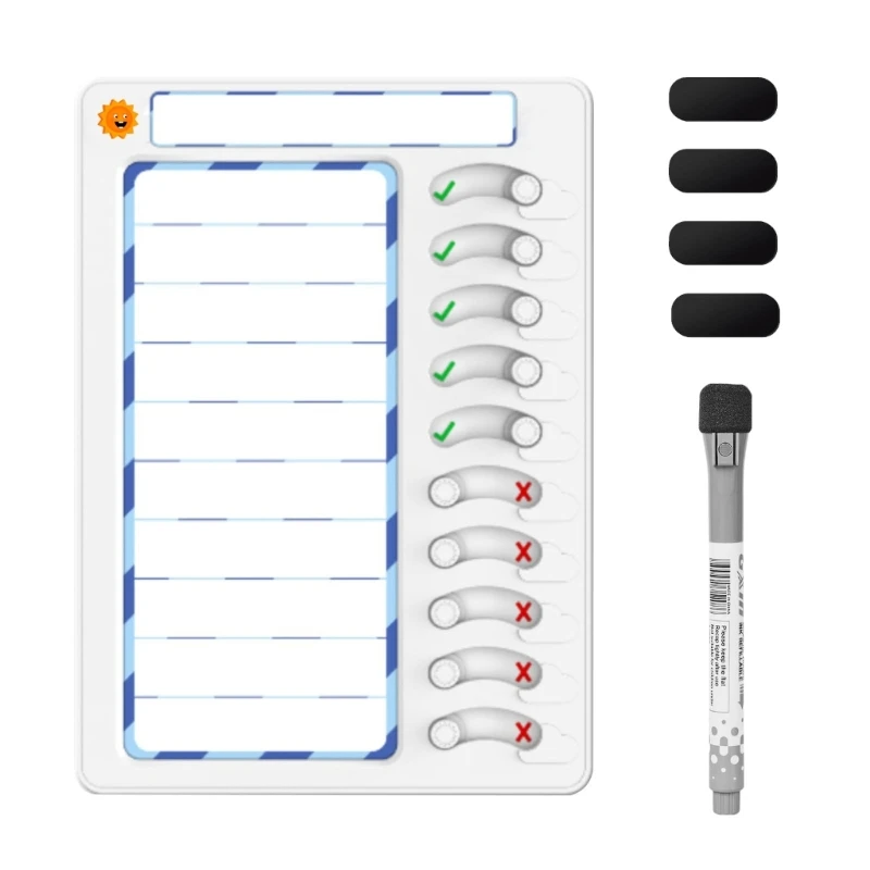 831B Schedule Checklist Board Daily Routine Chart, Portable Detachable Reusable Memo
831B Schedule Checklist Board Daily Routine Chart, Portable Detachable Reusable Memo