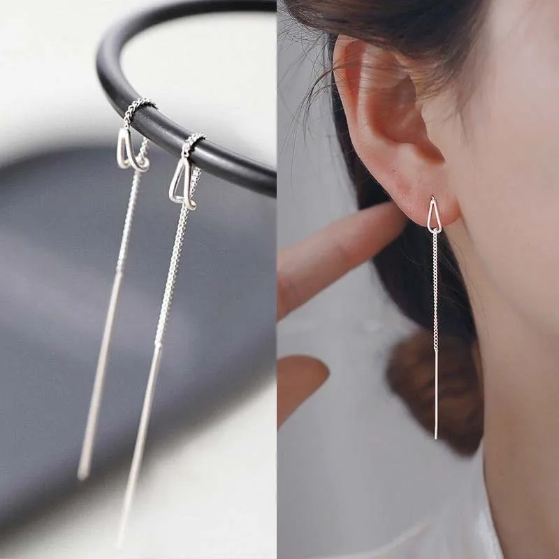 Gold Silver Color Dangle Line Drop Earring Simple Tassel Chain Pendant Fashion Elegant Gift Women Accessories Jewelry Decoration
Gold Silver Color Dangle Line Drop Earring Simple Tassel Chain Pendant Fashion Elegant Gift Women Accessories Jewelry Decoration