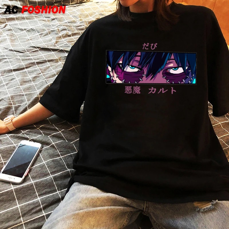 Women's T-Shirt Gothic Tee Japanese Anime My Hero Academia Oversized T Shirt Short Sleeve Dabi Devil Eyes Tees Woman Clothes
Women's T-Shirt Gothic Tee Japanese Anime My Hero Academia Oversized T Shirt Short Sleeve Dabi Devil Eyes Tees Woman Clothes