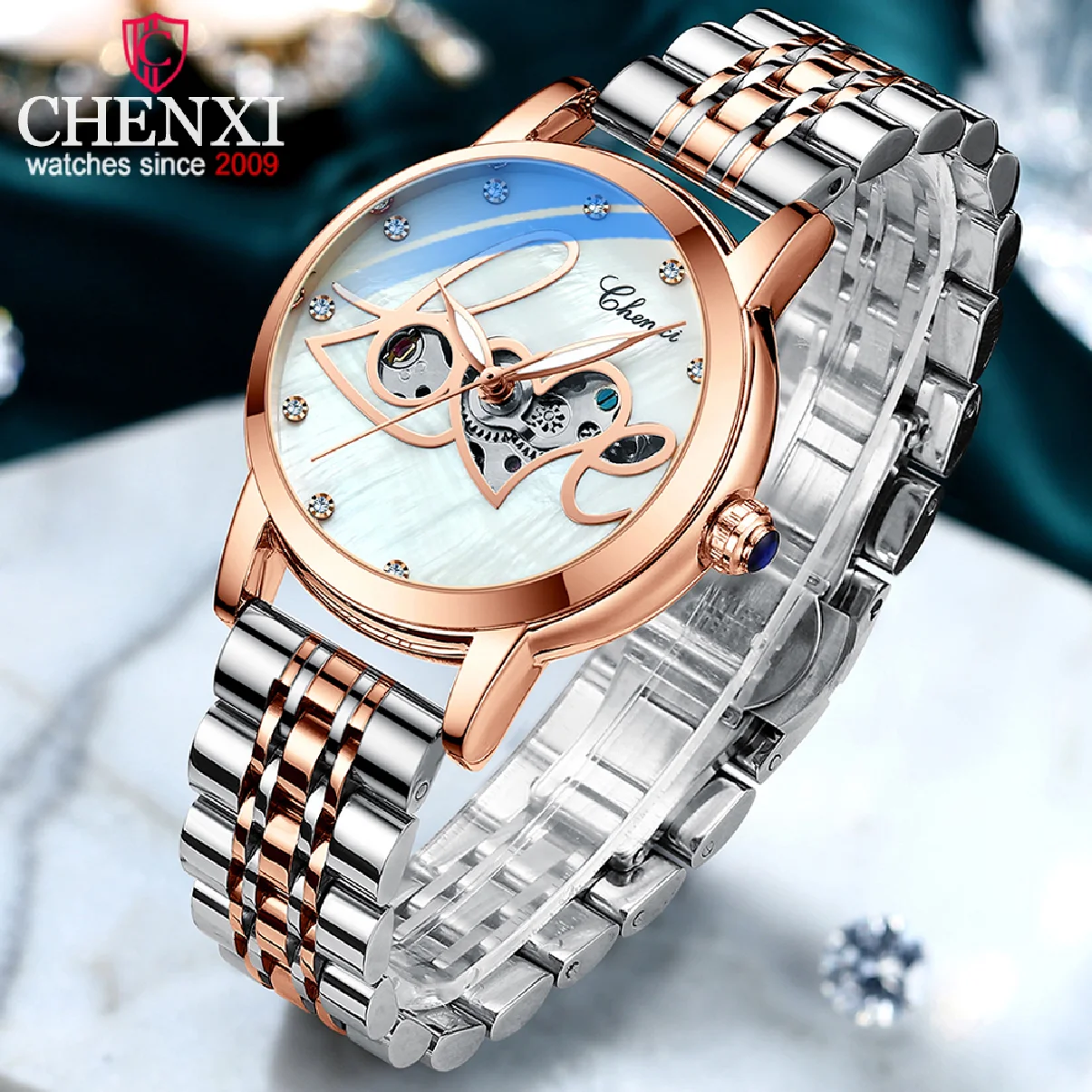 CHENXI Women Watches Mechanical Watch Stainless Steel Waterproof Automatic Clock Bracelet Ladies Luxury Brand Relogio Feminino
CHENXI Women Watches Mechanical Watch Stainless Steel Waterproof Automatic Clock Bracelet Ladies Luxury Brand Relogio Feminino