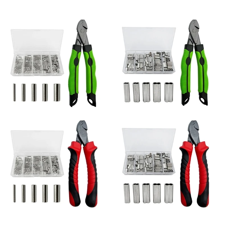 Wire Rope Crimping Tool Wire Rope Crimper Fishing Crimping Tool with Barrels Set 
Wire Rope Crimping Tool Wire Rope Crimper Fishing Crimping Tool with Barrels Set