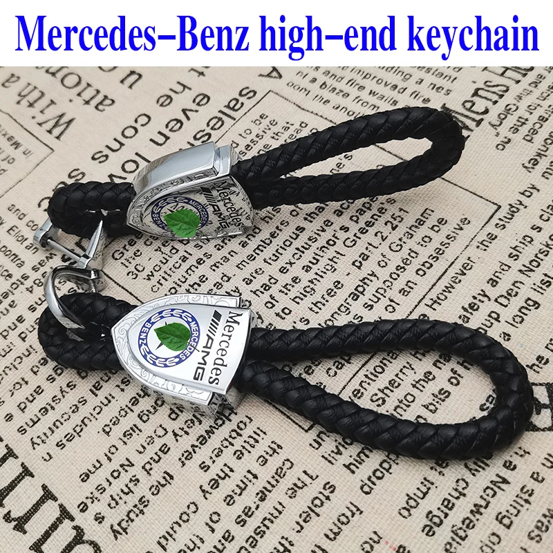 Car key chain high-end accessories leather braided rope dedicated to Mercedes-Benz personality key ring luxury decoration
Car key chain high-end accessories leather braided rope dedicated to Mercedes-Benz personality key ring luxury decoration
