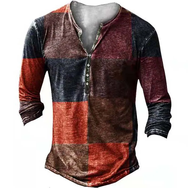 Vintage Men's T-shirts With Button Ethnic Pattern Printed Spring Autumn Loose O-Neck Long Sleeve Oversized T Shirts Men Clothing
Vintage Men's T-shirts With Button Ethnic Pattern Printed Spring Autumn Loose O-Neck Long Sleeve Oversized T Shirts Men Clothing