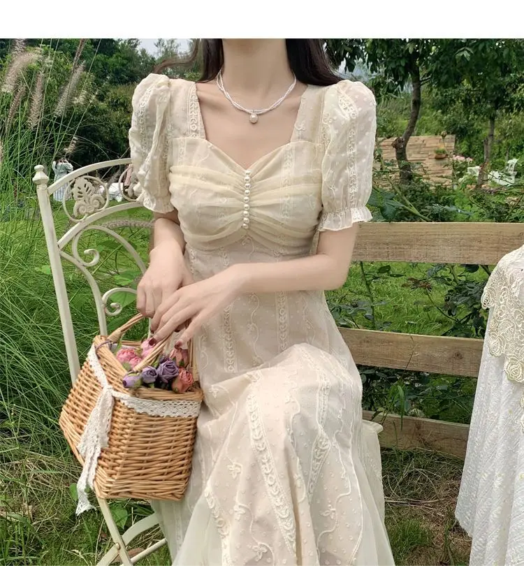 Elegant Chic Princess Fairy Midi Dress Women Summer Casual Solid Chiffon Long Sleeve One Piece Birthday Long Dress Clothes 2023
Elegant Chic Princess Fairy Midi Dress Women Summer Casual Solid Chiffon Long Sleeve One Piece Birthday Long Dress Clothes 2023