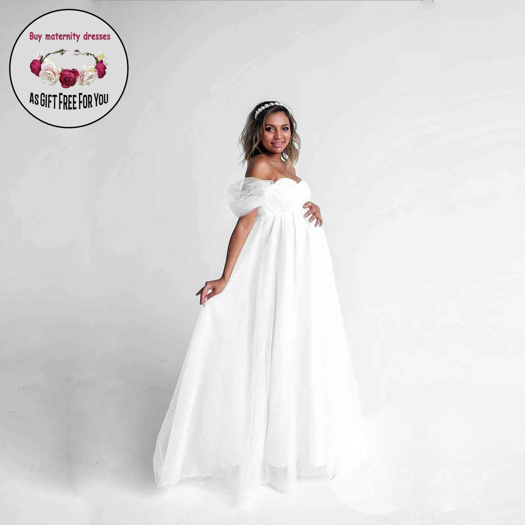 Women Fashion Strapless Pregnant Dress for Photography Props Photo Shoot Off Shoulder Lace Splicing Chiffon Maxi Dresses Materni
Women Fashion Strapless Pregnant Dress for Photography Props Photo Shoot Off Shoulder Lace Splicing Chiffon Maxi Dresses Materni