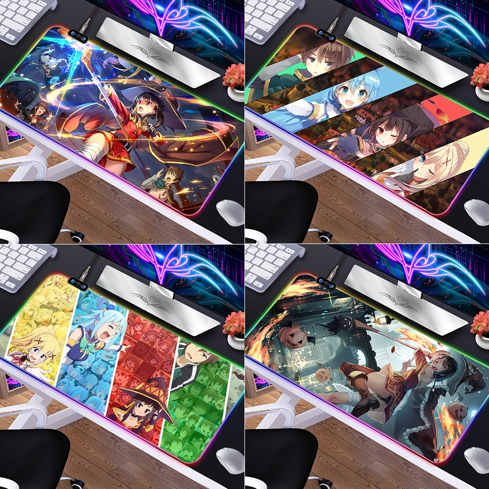 Japan Anime Konosuba Mouse Pad RGB Durable Rubber Large Lock Edge Soft Mouse Mat Pad Keyboard with Backlit Size 400*900 For CSGO
Japan Anime Konosuba Mouse Pad RGB Durable Rubber Large Lock Edge Soft Mouse Mat Pad Keyboard with Backlit Size 400*900 For CSGO