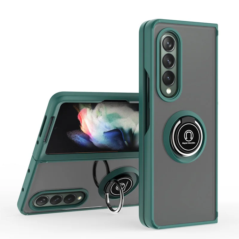 Matte Anti-fall Phone Case For Samsung Z Fold 3 Translucent Matte Shockproof Bumper Magnetic With Ring Stand Cover
Matte Anti-fall Phone Case For Samsung Z Fold 3 Translucent Matte Shockproof Bumper Magnetic With Ring Stand Cover