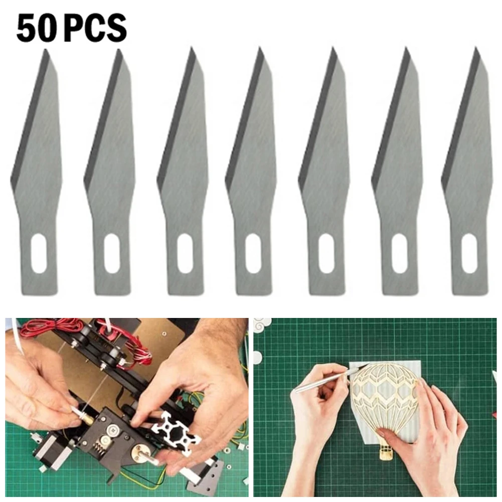 50PCS 11#B Craft Work Multifunction Carving Blade DIY Wood Cardboard Plastic Cutting Tool For Electronic Repair Engraving
50PCS 11#B Craft Work Multifunction Carving Blade DIY Wood Cardboard Plastic Cutting Tool For Electronic Repair Engraving