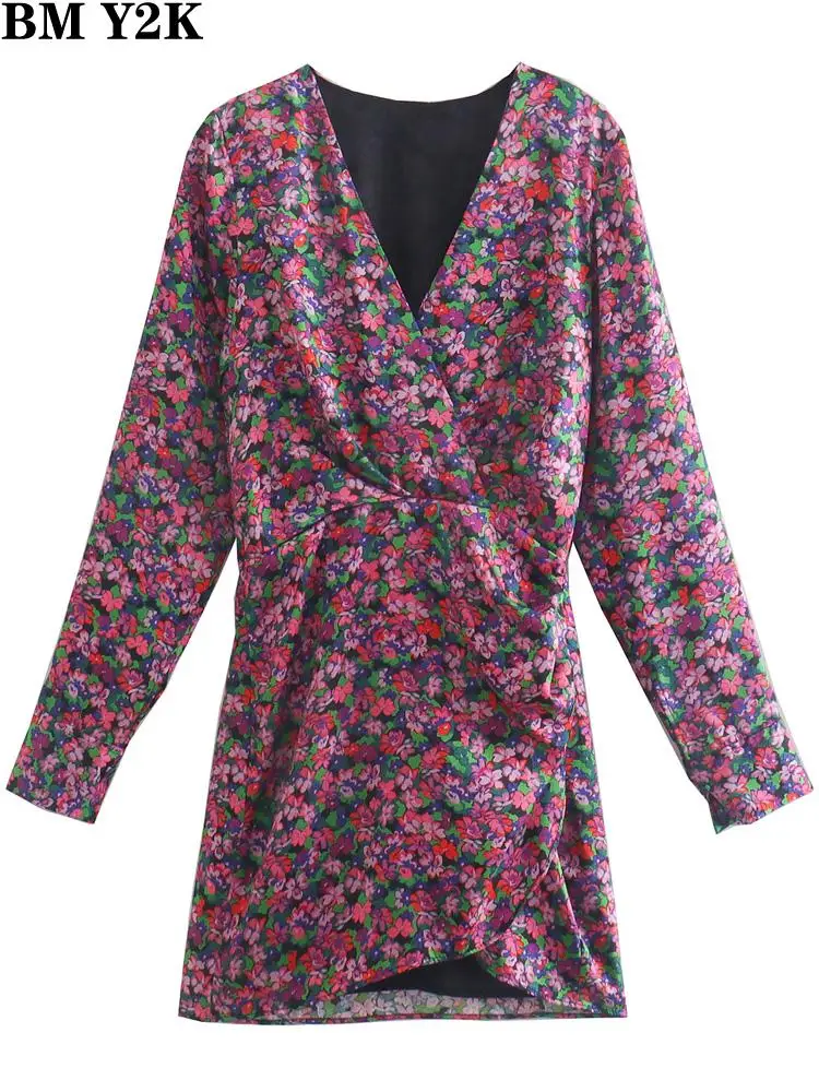 BM Y2K vestidos mujer verano 2021 floral print draped mini dress vintage long sleeve side zipper female dresses vestidos mujer
BM Y2K vestidos mujer verano 2021 floral print draped mini dress vintage long sleeve side zipper female dresses vestidos mujer