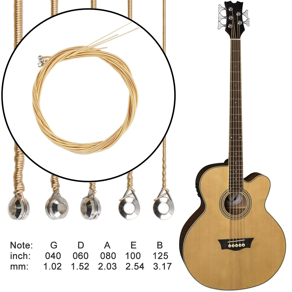 4/5String Acoustic Bass Strings Replacement Accessories Brass String 040-125/045-100 Gauge Guitar Bass Musical Instrument Part
4/5String Acoustic Bass Strings Replacement Accessories Brass String 040-125/045-100 Gauge Guitar Bass Musical Instrument Part