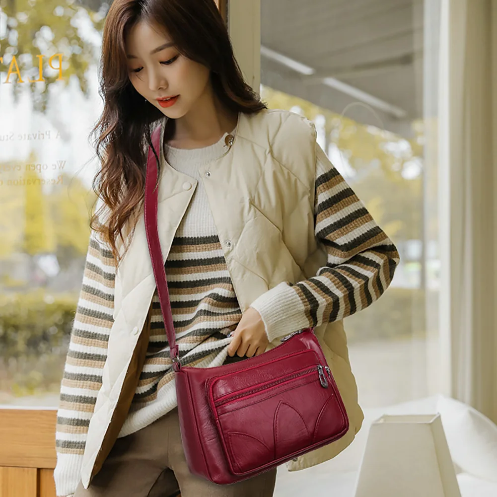 Elegant Women 's Bag PU Leather Solid Color Crossbody Bag Multi-layer Casual Shoulder Shopper Bag Luxury Brand Designer Handbags
Elegant Women 's Bag PU Leather Solid Color Crossbody Bag Multi-layer Casual Shoulder Shopper Bag Luxury Brand Designer Handbags