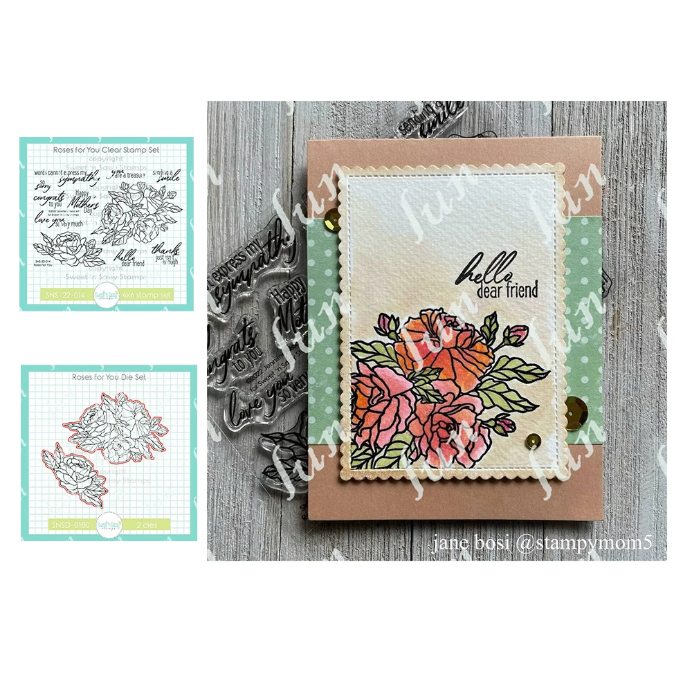 Sweet 'n Sassy Roses for You Clear Silicone Stamps Diy New Scrapbooking Paper Crafts Cut Dies Embossing Coloring Decoration Mold
Sweet 'n Sassy Roses for You Clear Silicone Stamps Diy New Scrapbooking Paper Crafts Cut Dies Embossing Coloring Decoration Mold