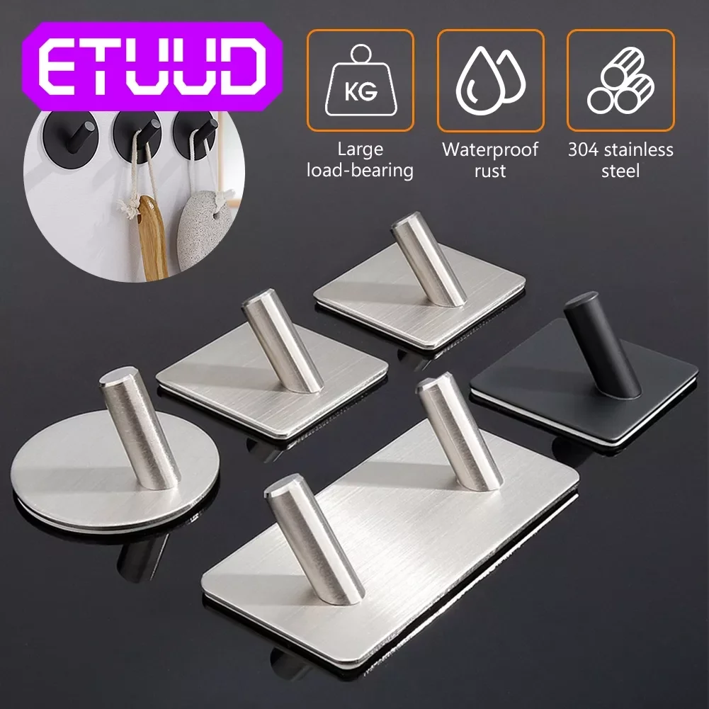 1~4Hooks Silver Black Stainless Steel Hook Robe Hook Wall Towel for Bathroom Steel Coat Hook Rustproof Hanger Kitchen Hardware
1~4Hooks Silver Black Stainless Steel Hook Robe Hook Wall Towel for Bathroom Steel Coat Hook Rustproof Hanger Kitchen Hardware