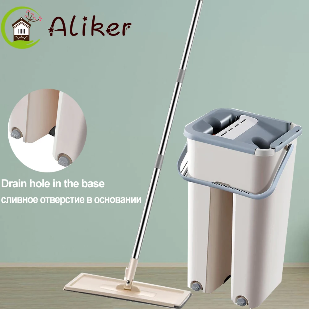 Squeeze Mop with Bucket Wringing Cleaning Tools Hand Free Flat Floor Broom Home Kitchen Cleaner Mop with 4 or 6 Microfiber Cloth
Squeeze Mop with Bucket Wringing Cleaning Tools Hand Free Flat Floor Broom Home Kitchen Cleaner Mop with 4 or 6 Microfiber Cloth