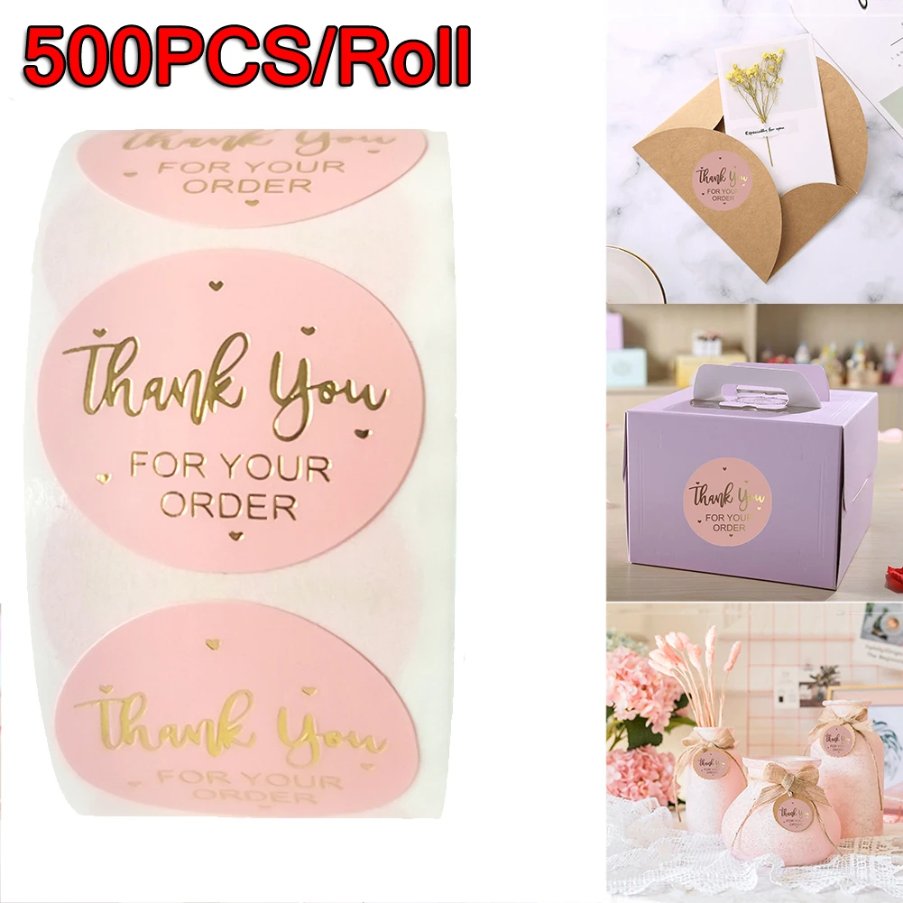 500PCS/Roll Round Stickers with Gold Foil Order Stickers Pink "Thank You" Package Labels for Gift Boxes Envelope Giveaway
500PCS/Roll Round Stickers with Gold Foil Order Stickers Pink "Thank You" Package Labels for Gift Boxes Envelope Giveaway