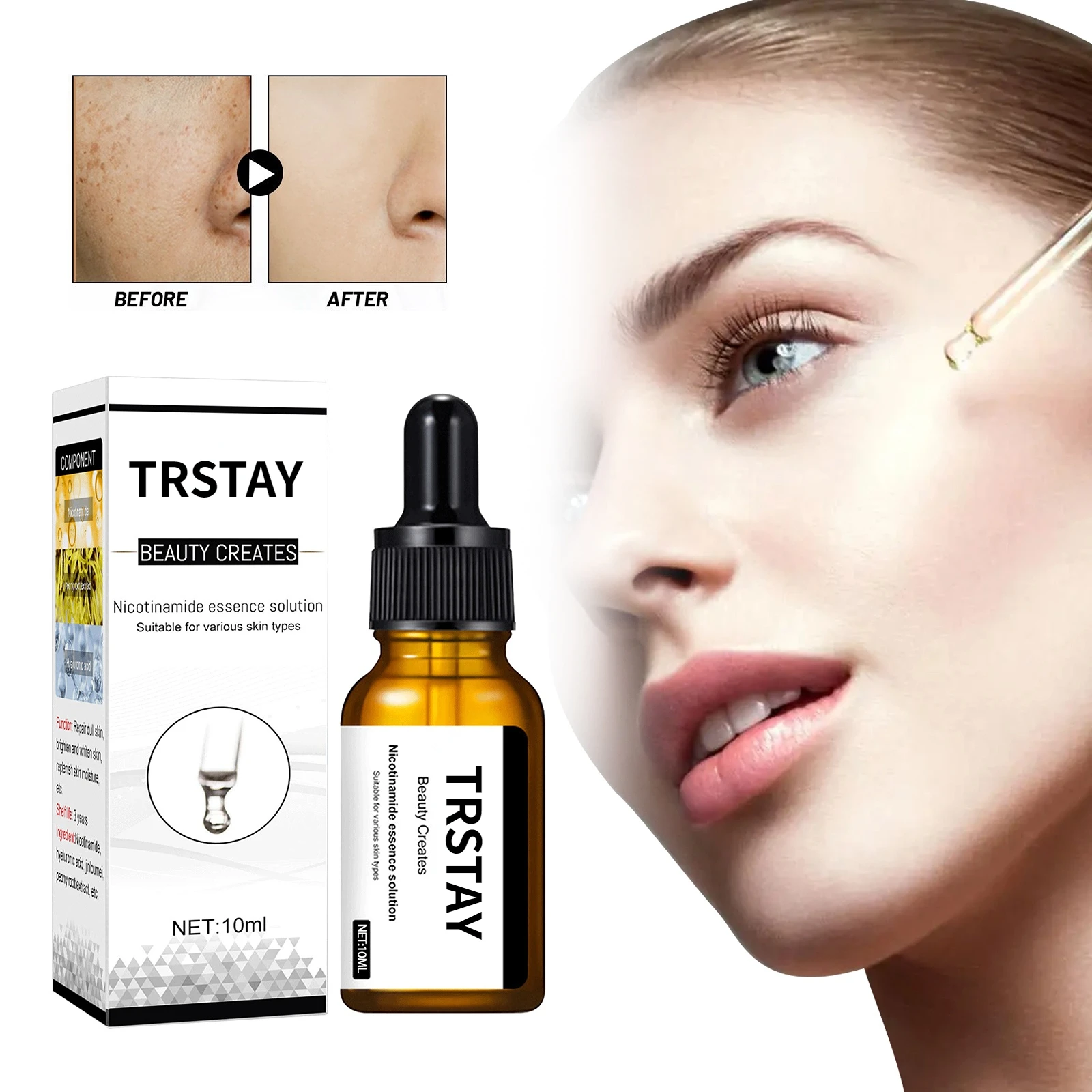 Shrink Pore Face Serum Niacinamide Whitening Fade Dark Spots Remove Melanin Anti Aging Moisturizing Brighten Facial Essence
Shrink Pore Face Serum Niacinamide Whitening Fade Dark Spots Remove Melanin Anti Aging Moisturizing Brighten Facial Essence