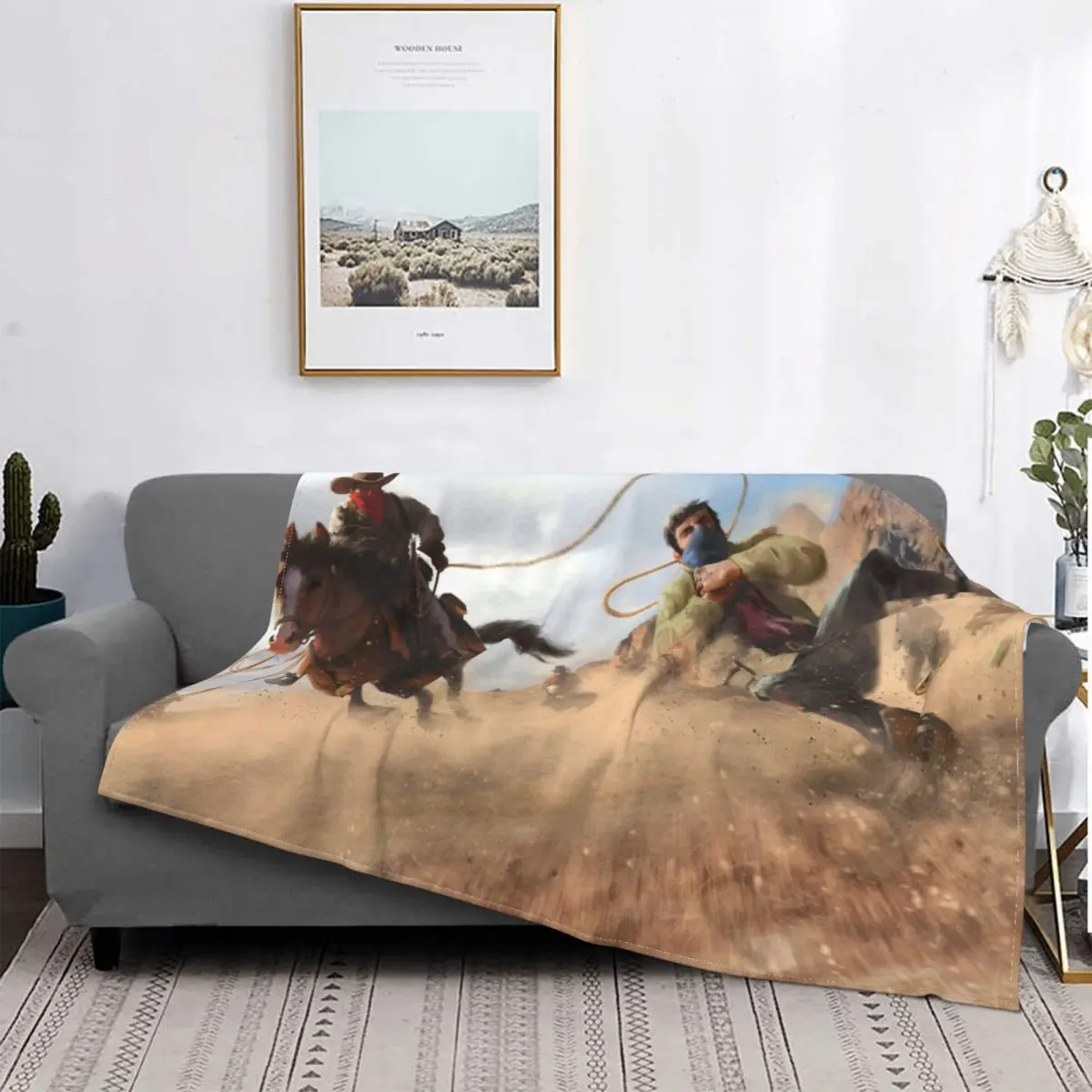 

Red Dead Redemption John Marston Game Being Strangled Portable Warm Throw Blankets for Bedding Travel