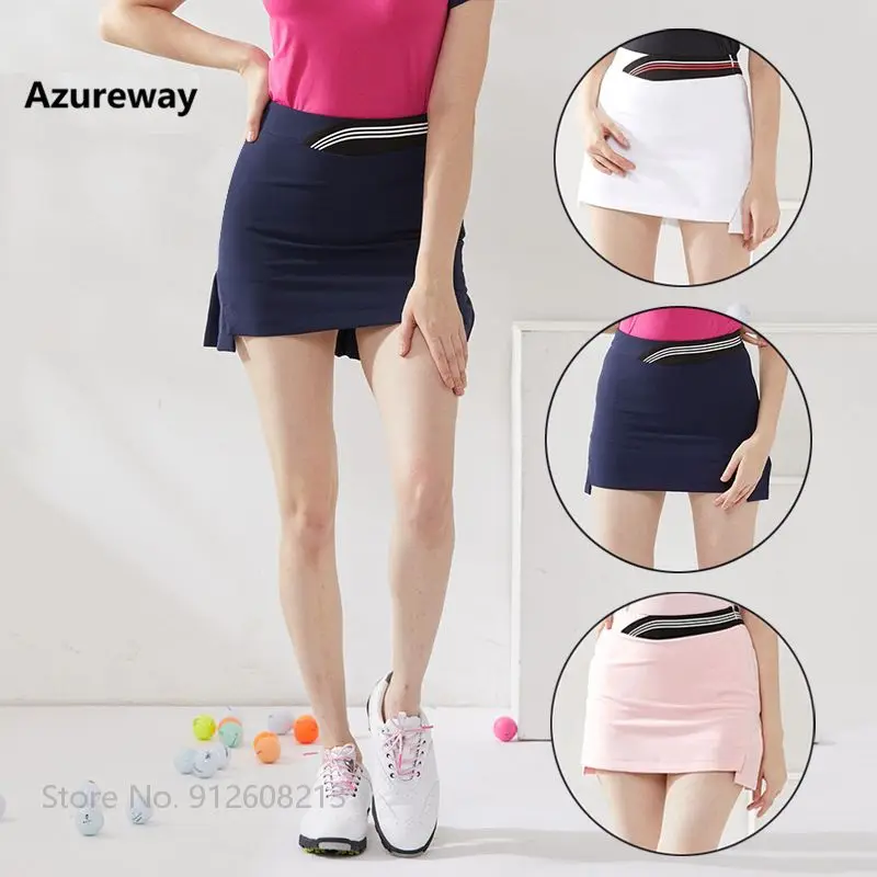 Azureway Ladies Golf Apparel Women Golf High Waist Pleated Skirt Slim Fit Skort Breathable Thin Sports Bottoms Mini A-line Skirt
Azureway Ladies Golf Apparel Women Golf High Waist Pleated Skirt Slim Fit Skort Breathable Thin Sports Bottoms Mini A-line Skirt