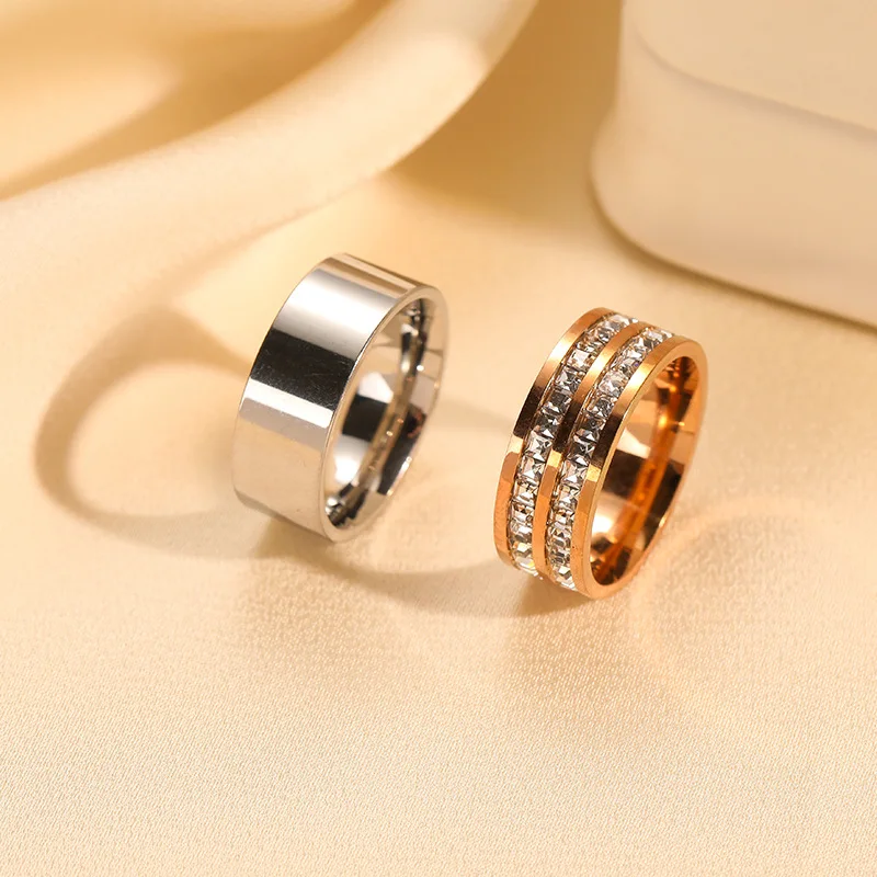 Charm Couple Rings for Men Stainless Steel Ring Rose Gold Color Zircon Women Wedding Rings Set Valentine's Day Jewelry
Charm Couple Rings for Men Stainless Steel Ring Rose Gold Color Zircon Women Wedding Rings Set Valentine's Day Jewelry