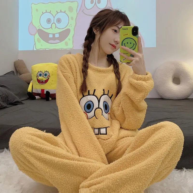 Kawaii Губка Боб Квадратные Штаны пижамные комплекты мультфильм аниме Зимние коралловые бархатные топы для сна Женское Нижнее Белье для сна
Kawaii Губка Боб Квадратные Штаны пижамные комплекты мультфильм аниме Зимние коралловые бархатные топы для сна Женское Нижнее Белье для сна