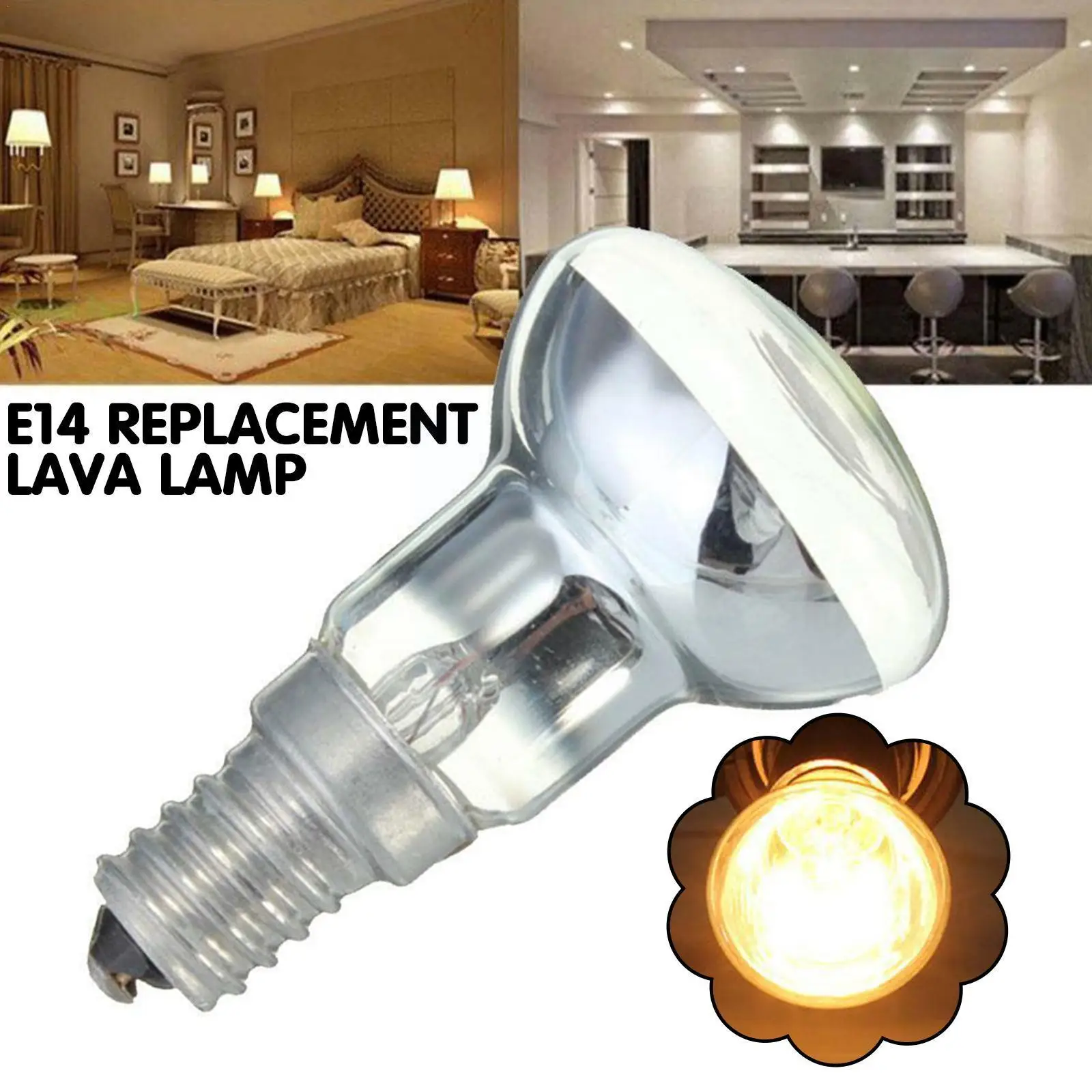 

E14 R39 25W Replacement Lava Lamp Spotlight Screw In Reflector Light Bulbs Clear Light Incandescent Lava Bulbs Bulb Spot Li Y7W0
