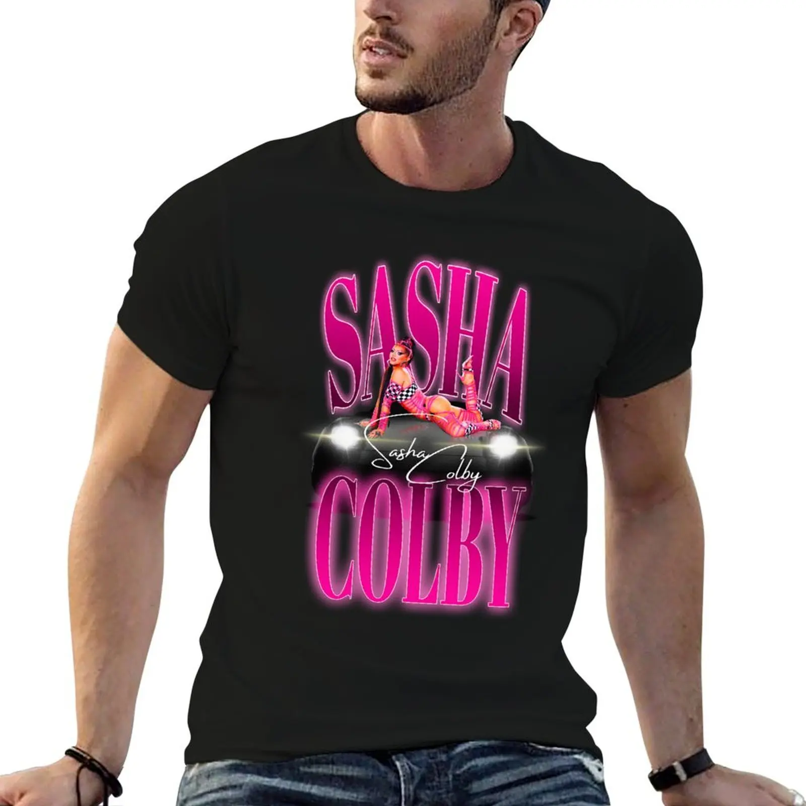 Футболка Rupaul's Drag Race сезон 15 Sasha Colby Merch рубашка на заказ синяя арховная