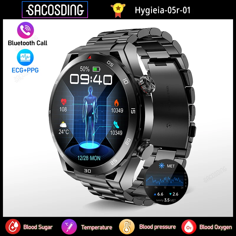 Hygieia-05r-01 ECG+PPG Blood Glucose MET Smart Watch Sport Tracker Meter Thermometer SPO2 Health Watch Bluetooth Call Smartwatch
Hygieia-05r-01 ECG+PPG Blood Glucose MET Smart Watch Sport Tracker Meter Thermometer SPO2 Health Watch Bluetooth Call Smartwatch