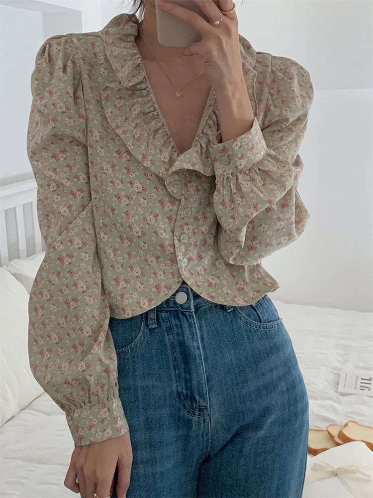 Stylish Vintage Florals Hot Lady Shirts Casual Women Full Sleeves New 2022 Chiffon V-Neck High Waist Work Wear Tops
Stylish Vintage Florals Hot Lady Shirts Casual Women Full Sleeves New 2022 Chiffon V-Neck High Waist Work Wear Tops