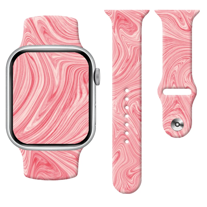 Color Printed Strap for Apple Watch 45mm 44mm 42mm 40mm 38mm Silicone Band Replaceable Bracelet for iWatch 8 7 6 SE 5 Watchband
Color Printed Strap for Apple Watch 45mm 44mm 42mm 40mm 38mm Silicone Band Replaceable Bracelet for iWatch 8 7 6 SE 5 Watchband